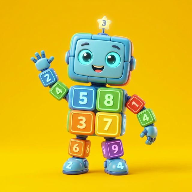 Puzzle Robot Mascot